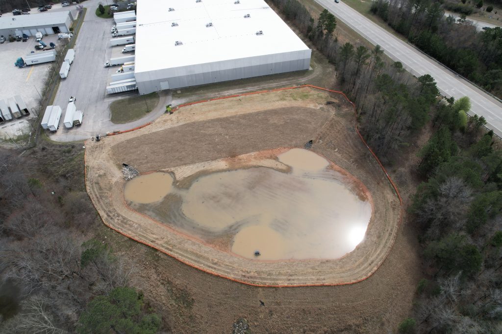 Aerial Image of Stormwater Retention Pond